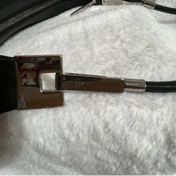 Vintage Gucci Black GG Logo Canvas Hobo Bag - Picture 9 of 16